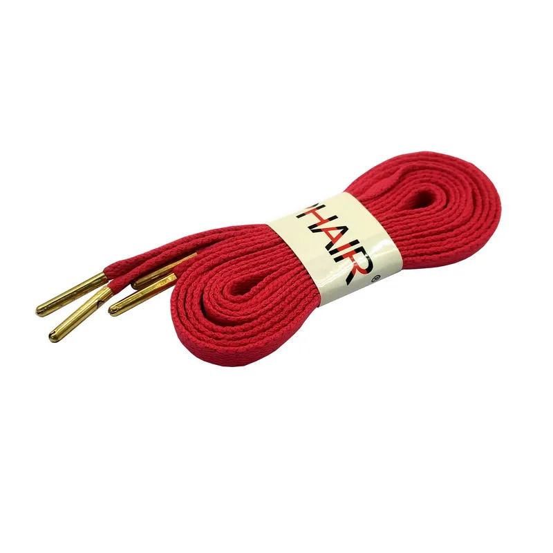 17 Peach Red 1 пара, новинка, с металлическими наконечниками, хлопковые плоские шнурки, цветные, повседневные, спортивные, для кроссовок, шнурки, золотые, с металлическим наконечником, для пеших прогулок - Цвет: 17 Peach Red