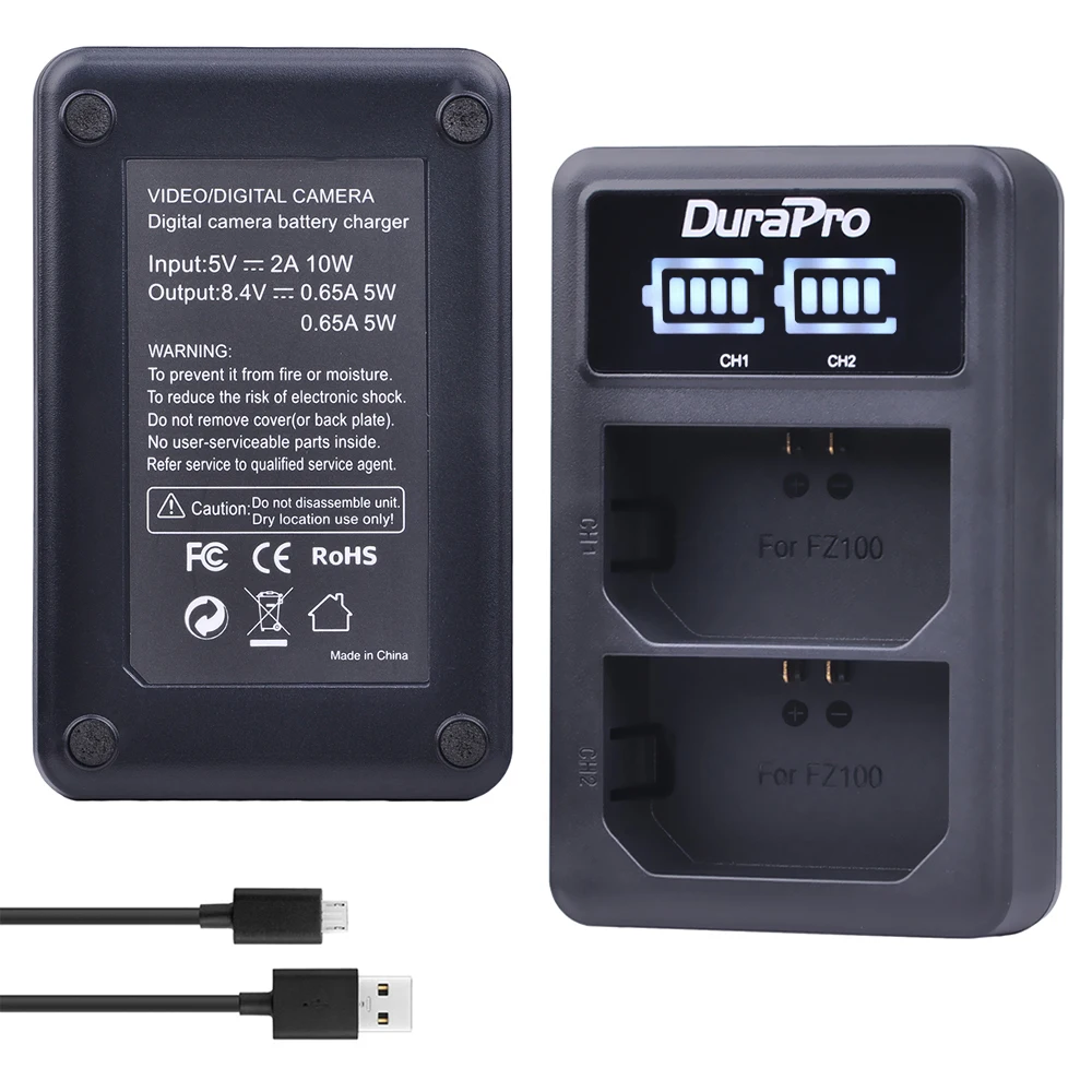 Only LED Charger 1 шт. 2280 мАч NP-FZ100 аккумулятор NP FZ100 для камеры sony NP-FZ100, BC-QZ1 Alpha 9, A7RIII, ILCE-7RM3, a9, sony A9R sony Alpha 9 s - Цвет: Only LED Charger