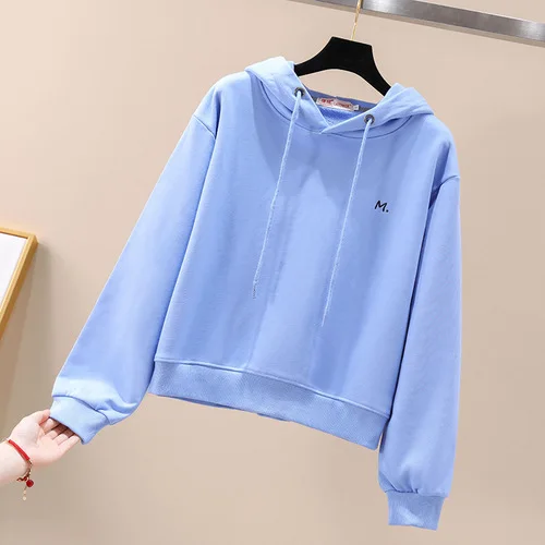 320 blue Новые осенние женские толстовки и свитшоты, милые свободные пуловеры с круглым воротником и длинным рукавом в полоску, Вязаные Рубашки на подкладке, женские топы - Цвет: 320 blue