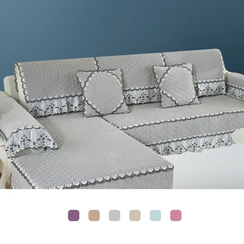 

European Solid Color Thick Plush Universal Sofa Cover for Living Room Sofa Towel Slip-resistant Sofa Cover Strech Sofa Slipcover