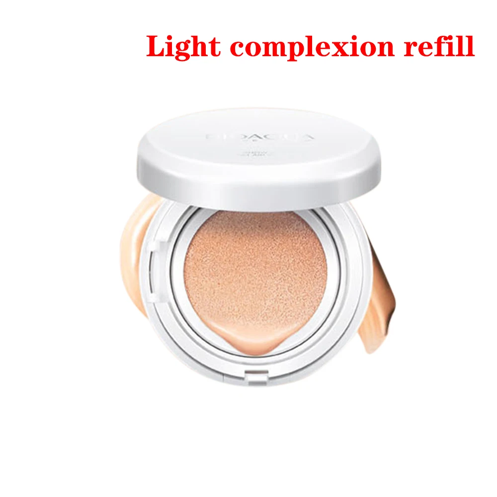 light beige refill BIOAQUA Sunscreen Air Cushion BB CC Cream Concealer Moisturizing Foundation Whitening Makeup For Face Beauty Makeup With Refill - Цвет: light beige refill