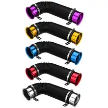 76 мм 1 м автомобильный воздушный фильтр Впускной холодной трубы гибкий канал подачи шланга комплект с Tuyere Впускной хомут трубки шланг воздухозаборника трубы