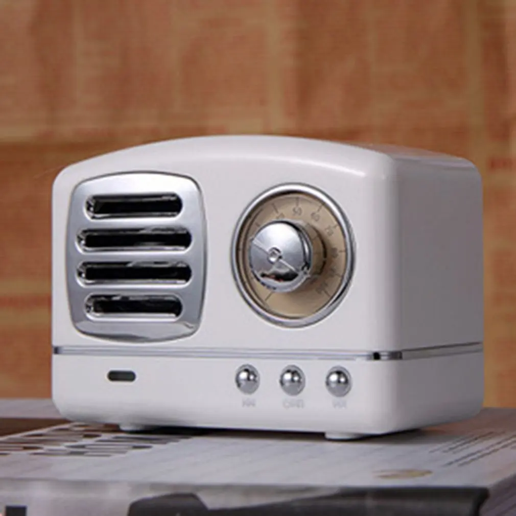 Retro Bluetooth Speaker Vintage Mini Bluetooth Speaker Nostalgic Heavy Bass 3D Stereo Surround HiFi Sound Effects TF USB AUX