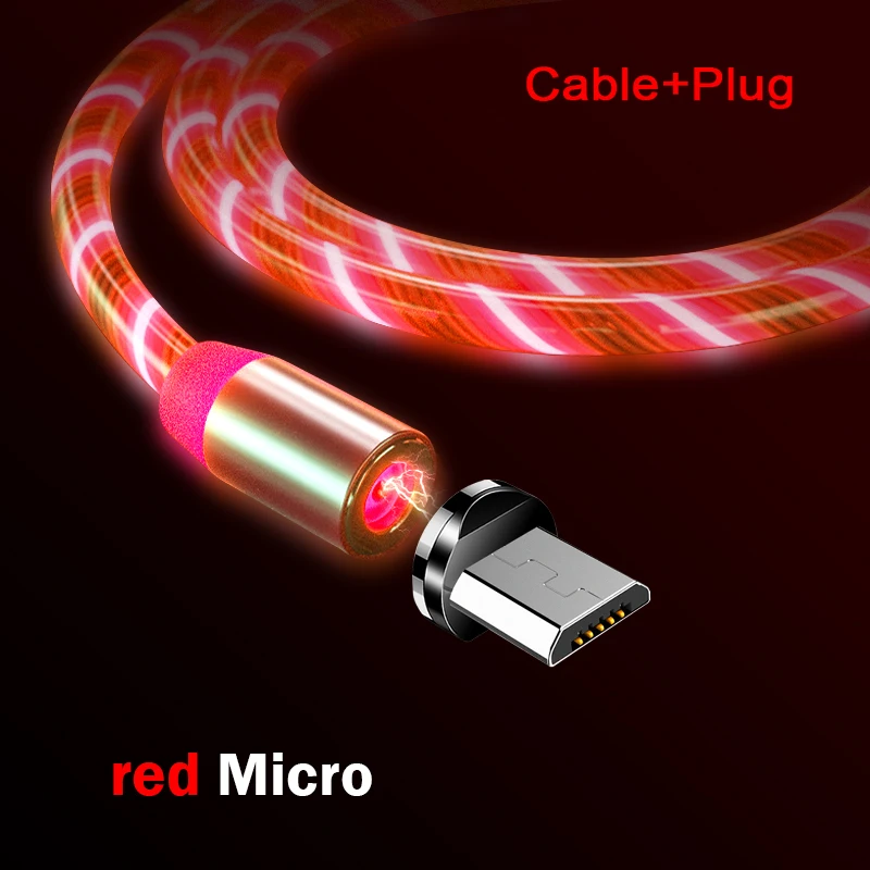 Red For Micro XZ44 1 м USB кабель для iPhone Xs Max 8 7 6 и usb type-C кабель и Micro USB кабель для samsung Xiaomi huawei USB C - Цвет: Red For Micro
