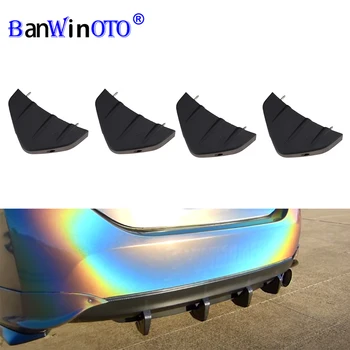 

4pcs/set Universal Modified Car Rear Bumper Lip Diffuser Spoiler Scratch Protector Wing Chassis Shark Fins Splitter Molding Trim