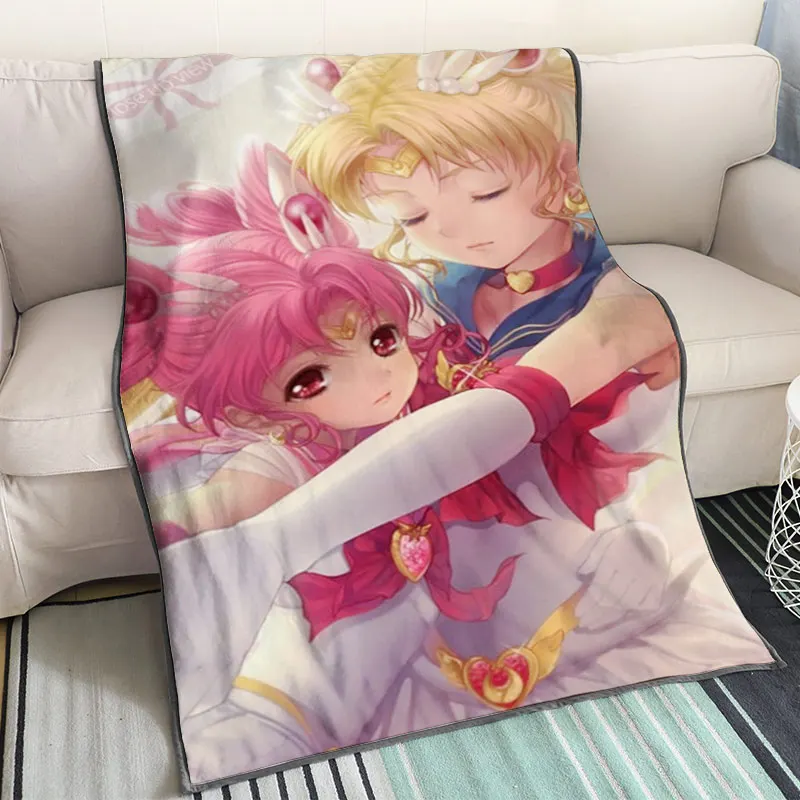 see chart IVYYE Sailor Moon Аниме индивидуальное одеяло плюшевое бархатное теплое украшение кровать для дома плед для дивана s унисекс подарки Новинка - Цвет: see chart