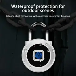 Bluetooth inteligente senha impressão digital bloqueio de carregamento usb ao ar livre à prova dwaterproof água de aço inoxidável impressão digital cadeado smarthome