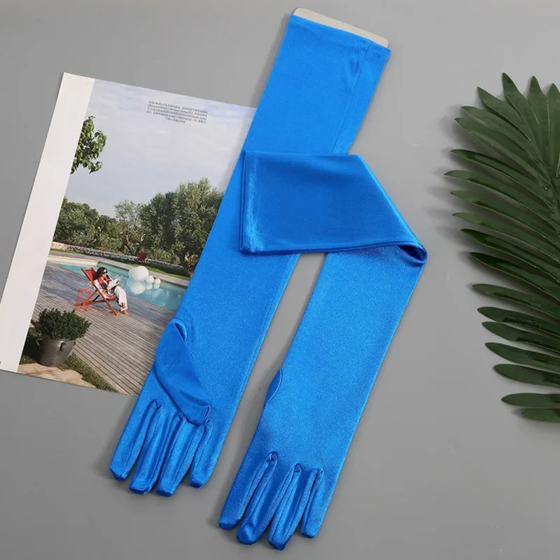 Красочные длинные перчатки для выпускного вечера, Вечерние перчатки Guantes de Novia, розовые перчатки для свадебных аксессуаров, женские свадебные перчатки ST201