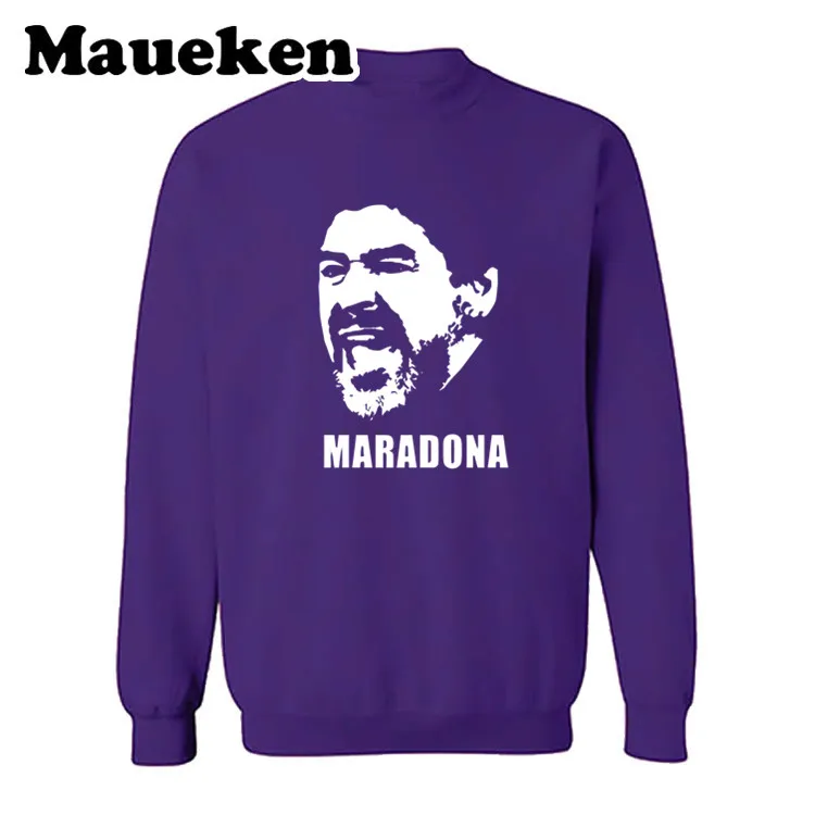 Мужские Толстовки Король бейсбола 10 Diego Armando Maradona Argentina Napoli легендарные толстовки толстый круглый воротник зима W19101225