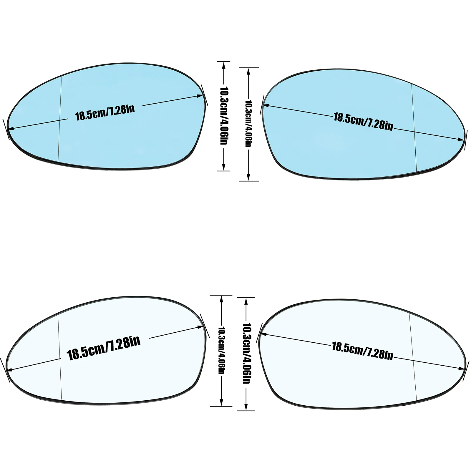 Heated Replacement Side Mirror Glass