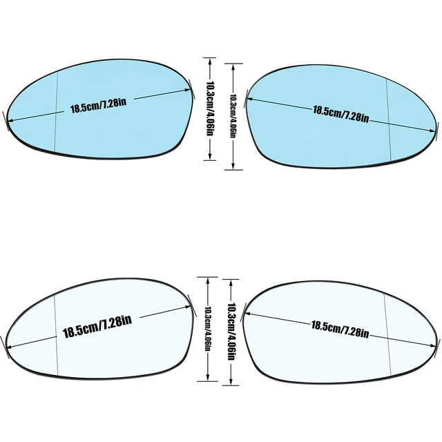 Pour Bmw E90 E85 Miroir Chauffage Rétroviseur Miroir Latéral Verre  Rétroviseur Lentille Pour E92 E91 E93 E82 E88 E86 Z4 51167157247  51167157246