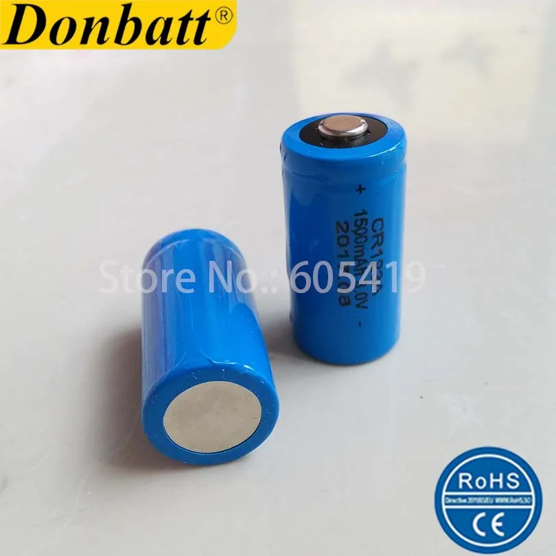 100 шт./лот 3 в литиевая батарея CR123A CR17345 CR123 DL123A EL123A 1500 мач неперезаряжаемые