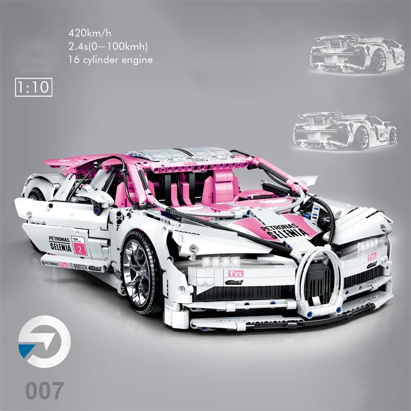 3618+ шт строительные блоки для гоночных спортивных автомобилей DIY мини-кирпичи 1:10 техника, конструкторы, Подарочные игрушки для детей
