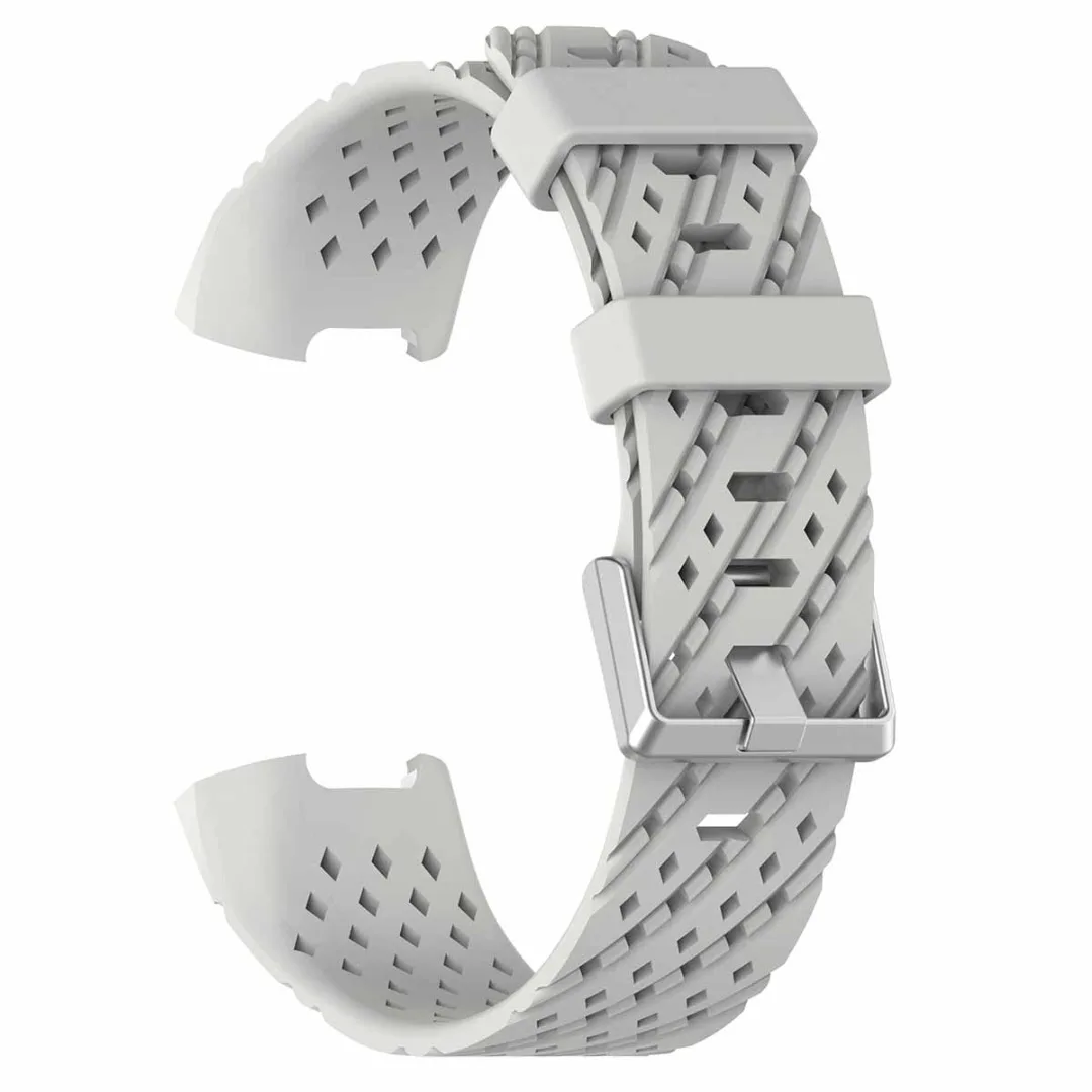 For Fitbit Charge 3 Silicone Watch Strap Sport Bracelet Trendy Twill Multi Hole Soft Silicone Wristband Strap Watch Accessories