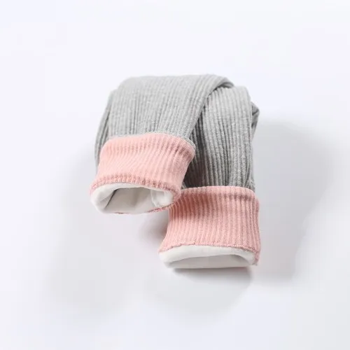 Новое поступление, осенне-зимние теплые флисовые леггинсы для мальчиков и девочек Теплые Штаны для маленьких детей теплые зимние штаны - Цвет: gray