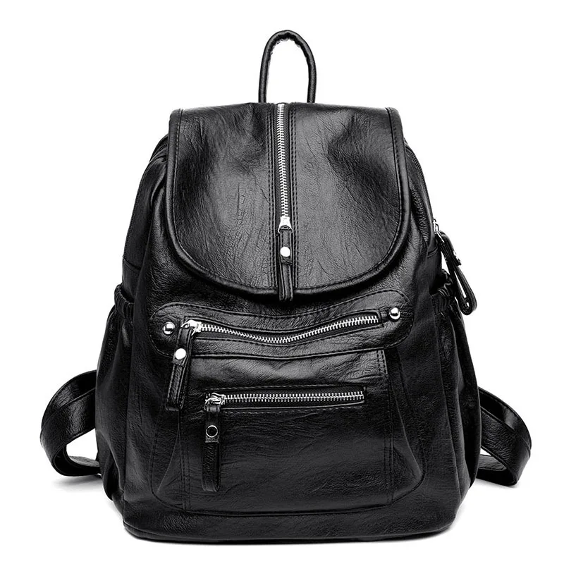 

A Generation of Fat Backpack Women's 2019 New Style Fashion Korean-style Versitile Fashion Casual Soft Leather Women's Backpack