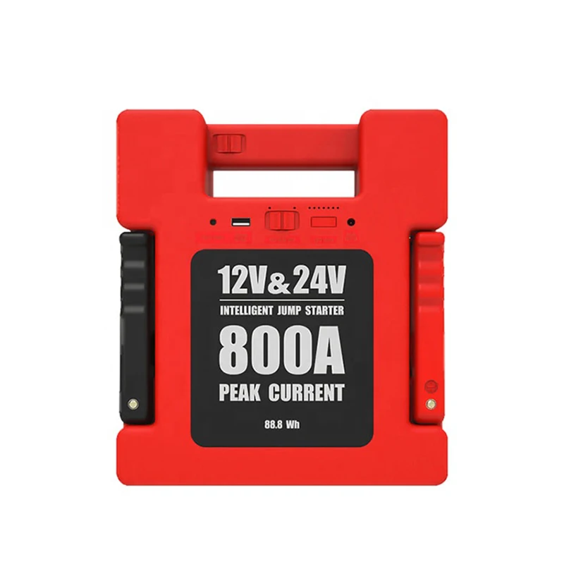 Multi-Functional Smart 800A High Power Jump Starter 12V /24V Car Battery Booster For Heavy Duty Vehicles