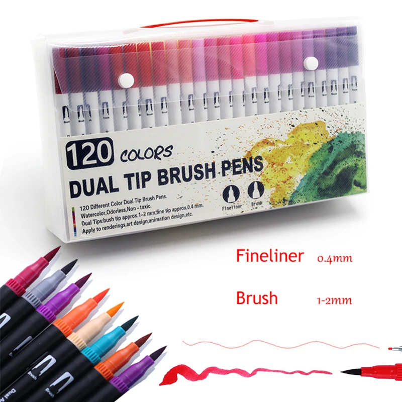 Real Brush Pens® - Set of 48  Brush pen, Art painting, Watercolor art