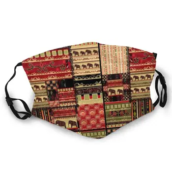 

African PatternTradition Double-sided printed dustproof and windproof mask,can be cleaned and reused,suitable for outdoor sports