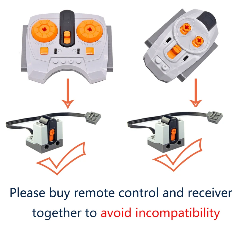 Building Blocks Technical Motor Multi Power Functions Tool Servo Train 8293 8883 Remote Control PF Model Sets Compatible MOC