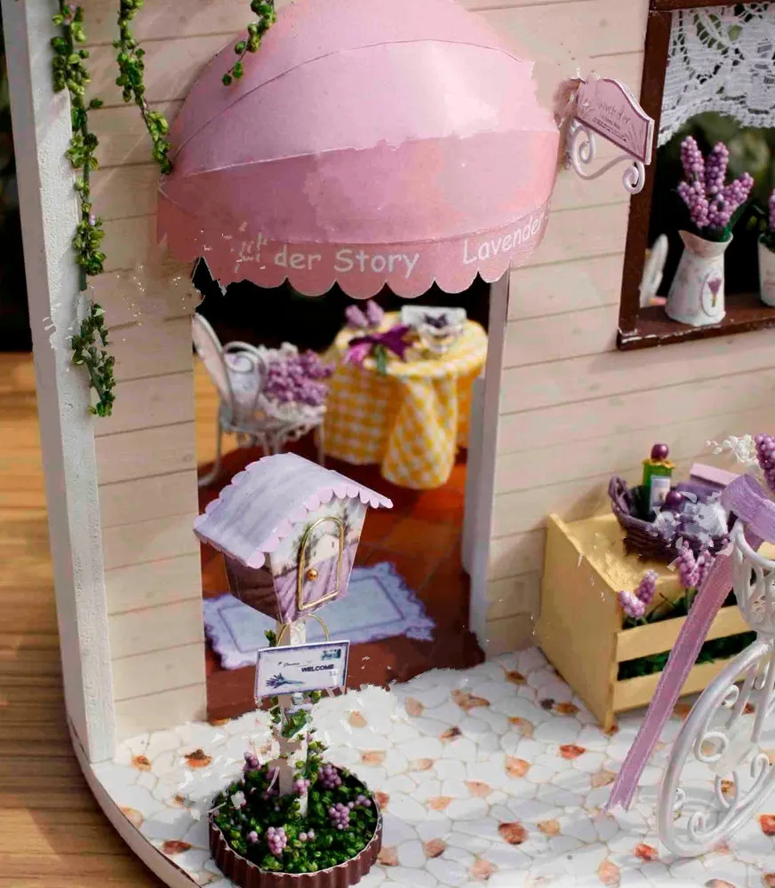 Lavender Story вращающаяся DIY деревянная Кукольный дом ручной работы миниатюрная Сборная модель креативная головоломка с поворотом на 360 градусов