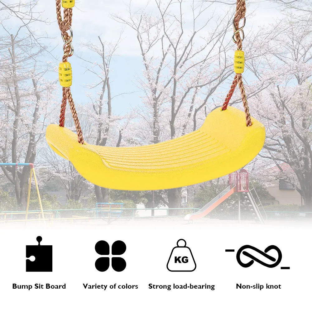 Plastic Kids Hanging Seat Toys with Height Adjustable Ropes Children Portable Garden Swing Chair Outdoor Hanging Swing Play Toys