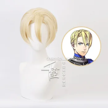 

SO COOL Fire Emblem: Three Houses Dimitri Alexandre Bladud Cosplay Wigs Dimitri Alexandre Blaiddyd golden styled hair