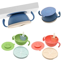

Baby Silicone Feeding Bowl With Straw BPA Free Children Food Tableware Bowl Sucker Food Storage Kids Dishes Assist Training