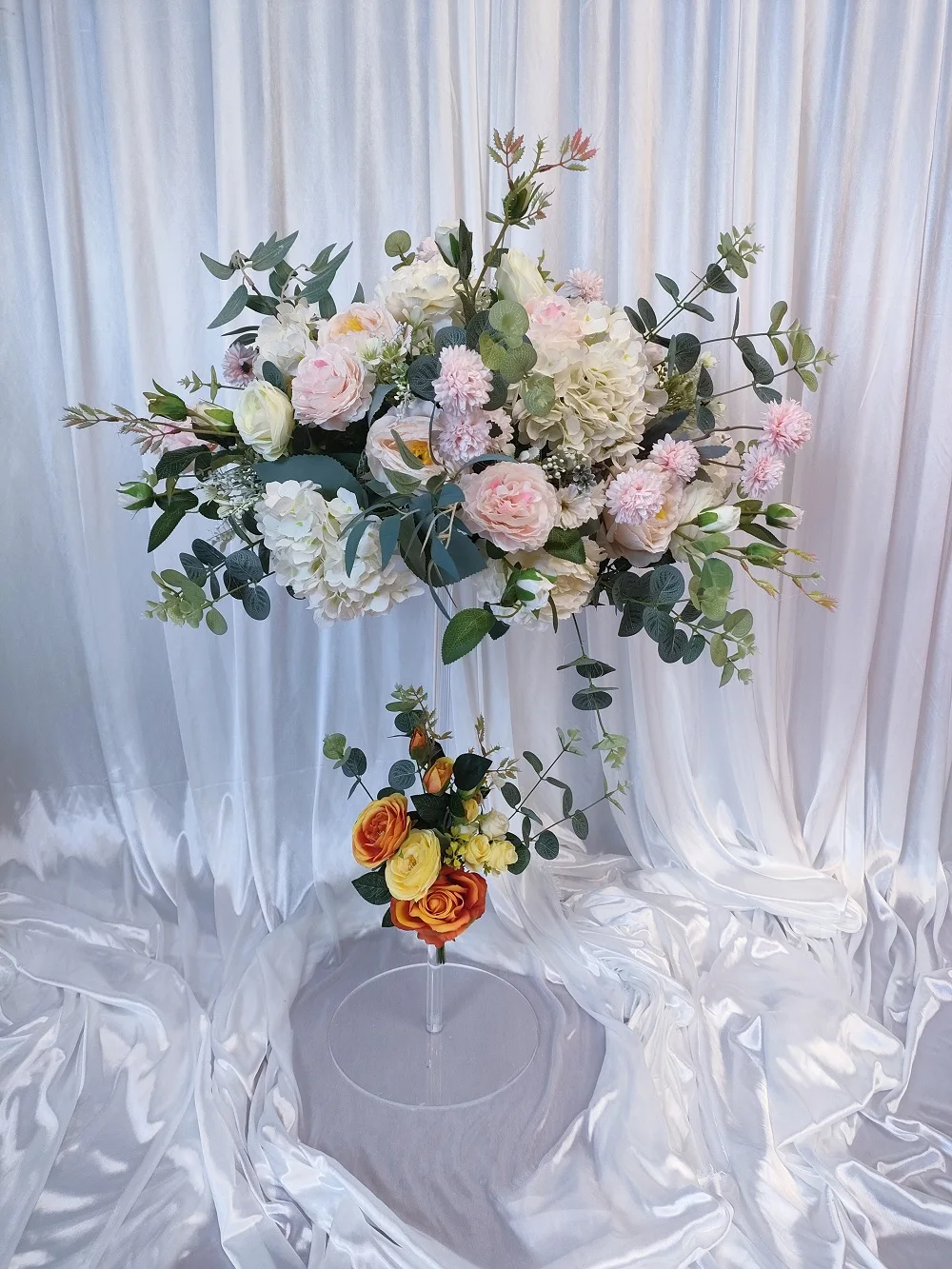 

Round Acrylic Crystal Table Flower Rack, Wedding Road Lead, Centerpiece, Event Party Decoration, 60 cm, 10 Pcs, Lot