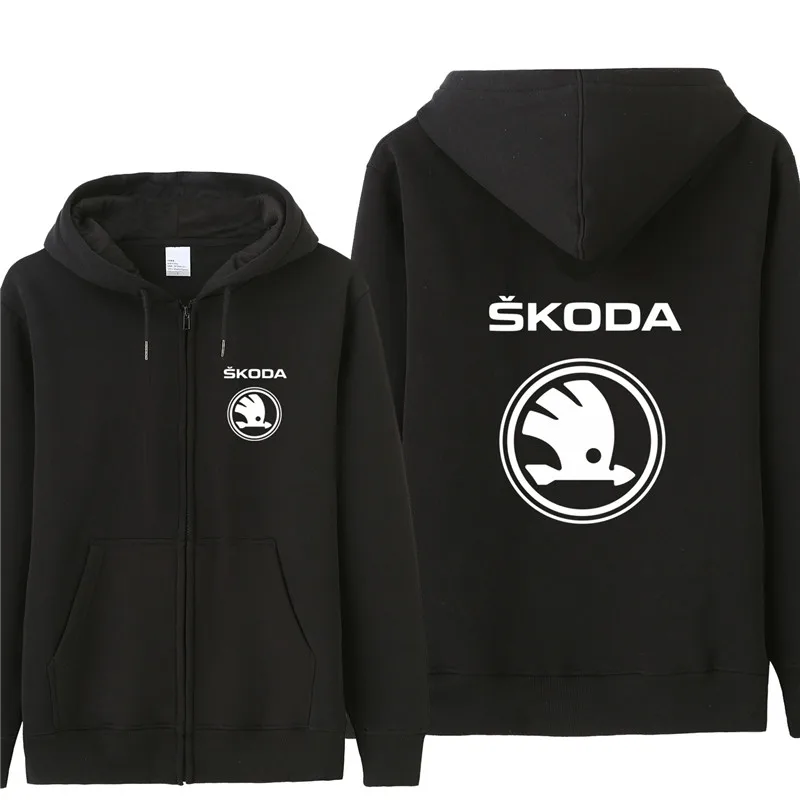 Осень Skoda толстовки для мужчин модное пальто флисовый пуловер унисекс мужская одежда