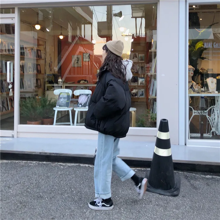 Фото фотосессия Южная Корея настраиваемый зимнее толстое-свободное шикарное хлопковое пальто