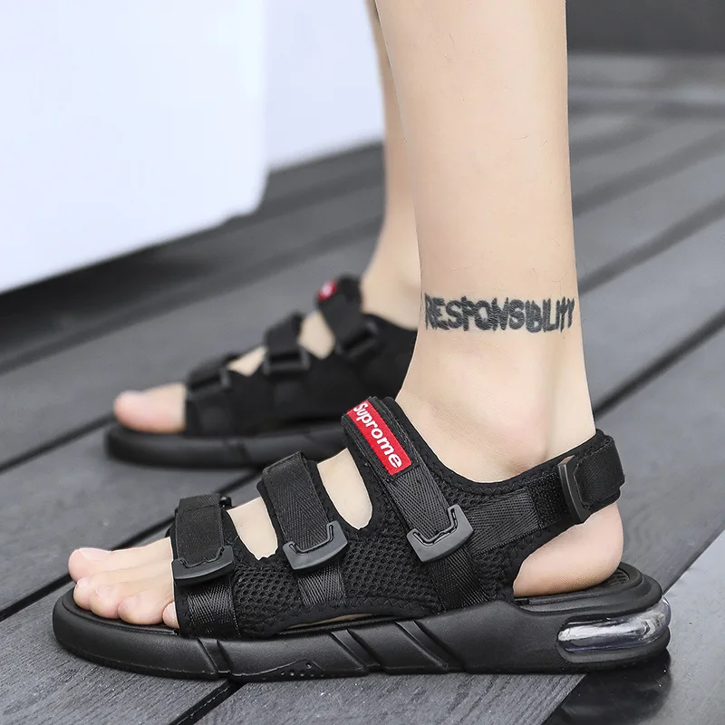 

2019 New Style Summer Casual Sandals Men's Korean-style Fashion Students Velcro MEN'S Sandals