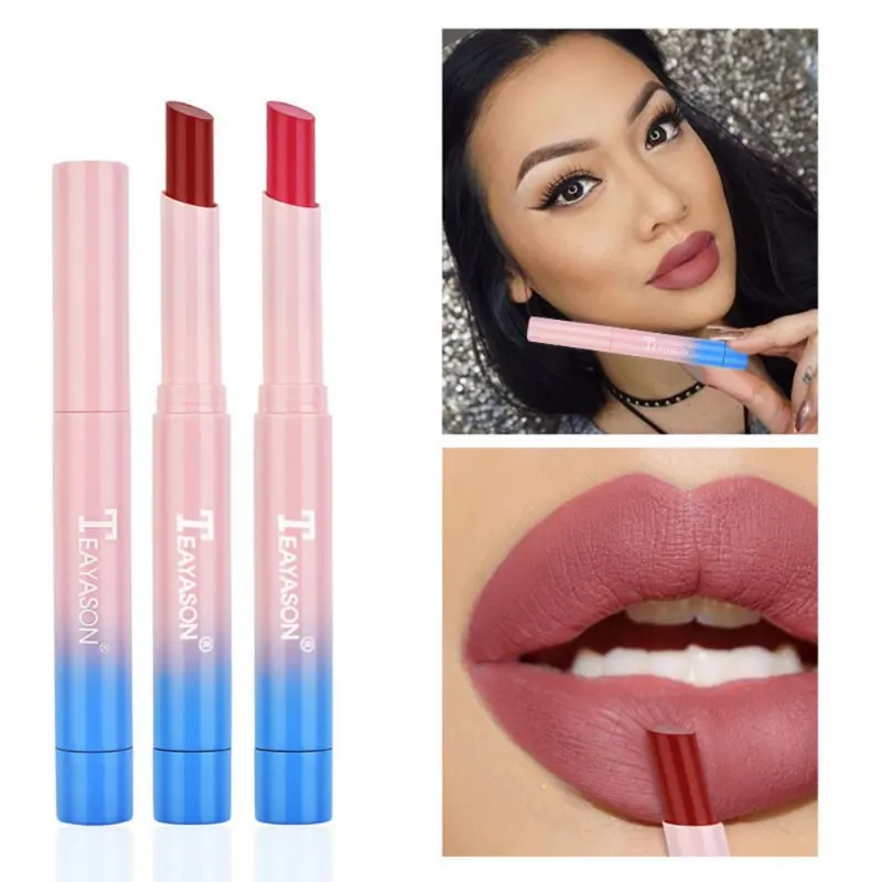 Matte Lipstick Waterproof Non-stick Cup Long Lasting Colorfast Silky Velvet Lipstick