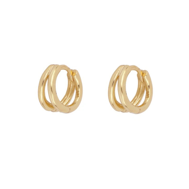 925 Sterling Silver Purple Zircon Pave Hoop Earrings Mini Ball Studs Snake Charm Double Circle Cartilage Hoop Fine Jewelry