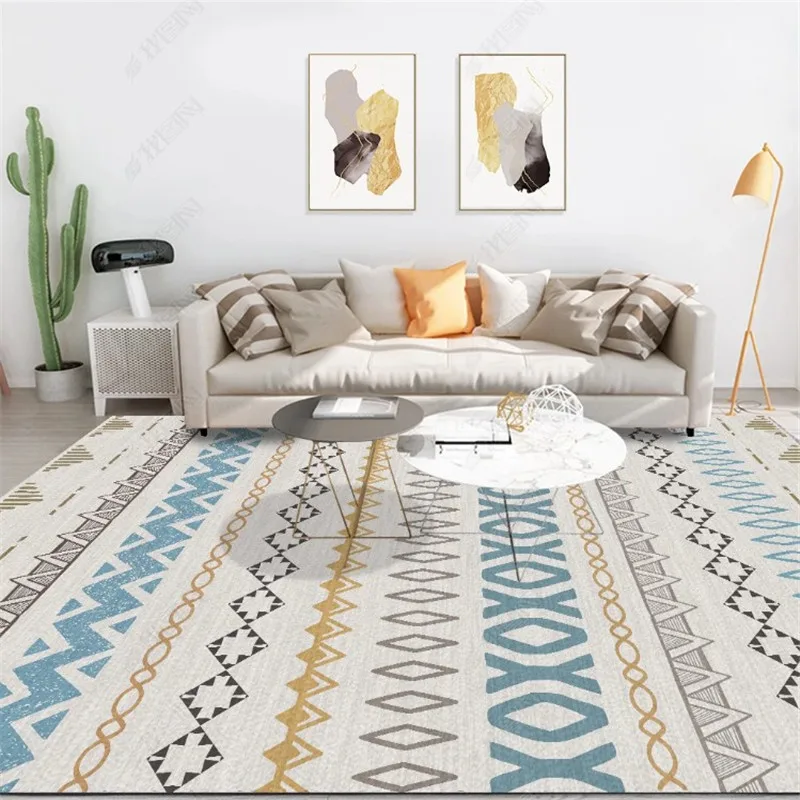 

Moroccan Style Black And White Area Rugs For Home Living Room Modern Carpet 200X300Cm Bedroom Bedside Boho Carpet Kids Rugs Mats