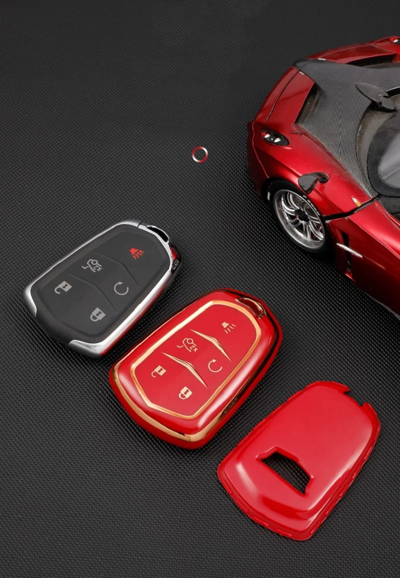 Copertura della cassa chiave dell'automobile per Cadillac ATS-L XTS XT5 CTS CT6 copertura chiave dell'automobile ATS 28T SRX Escalade 2015 Car Styling portachiavi accessori - Hbbffade5116341728386dac65738a551u