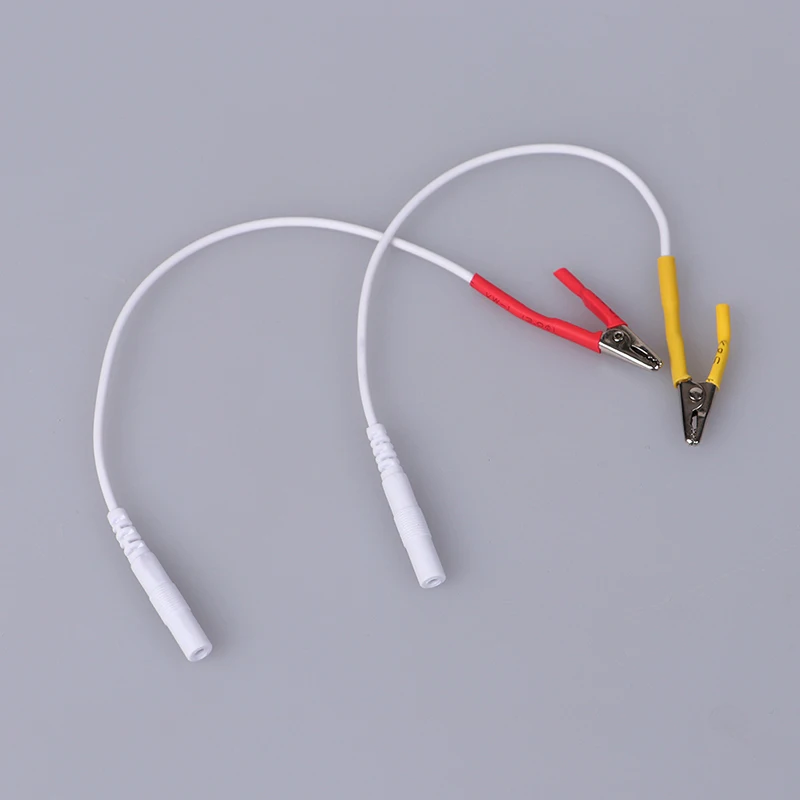 Electrode Pads Electrode Lead Wires 1pcs Tens/Ems tieline Alligator Clip Cable Wire Electrode For SDZ-II Electronic Acupuncture 2mm Pin Type Cable Acupuncture Clip