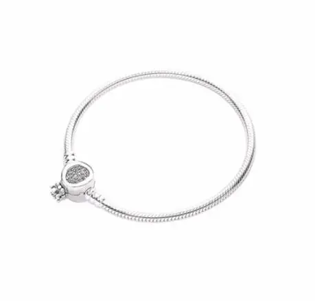 925 пробы Серебряный Pan браслет Moments Crown O& Snake браслет цепочка подходит для женщин шарик шарм Diy ювелирные изделия - Окраска металла: 1
