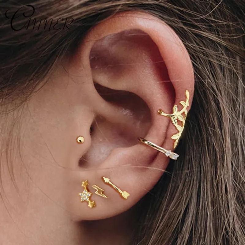 CANNER, корейский стиль, Звездные Серьги, панковские серьги-гвоздики для женщин, ювелирное изделие,, 925 пробы, серебряный светильник, серьги, вечерние, подарок