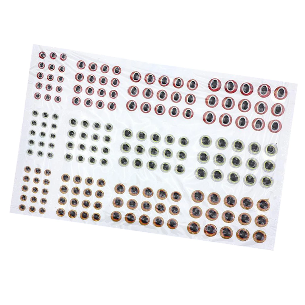 183pcs Fishing Lure Eyes 3D Holographic Eyes Fly Tying Jigs Crafts DIY Fly Fishing Accessories  5mm/4mm/3mm/2mm