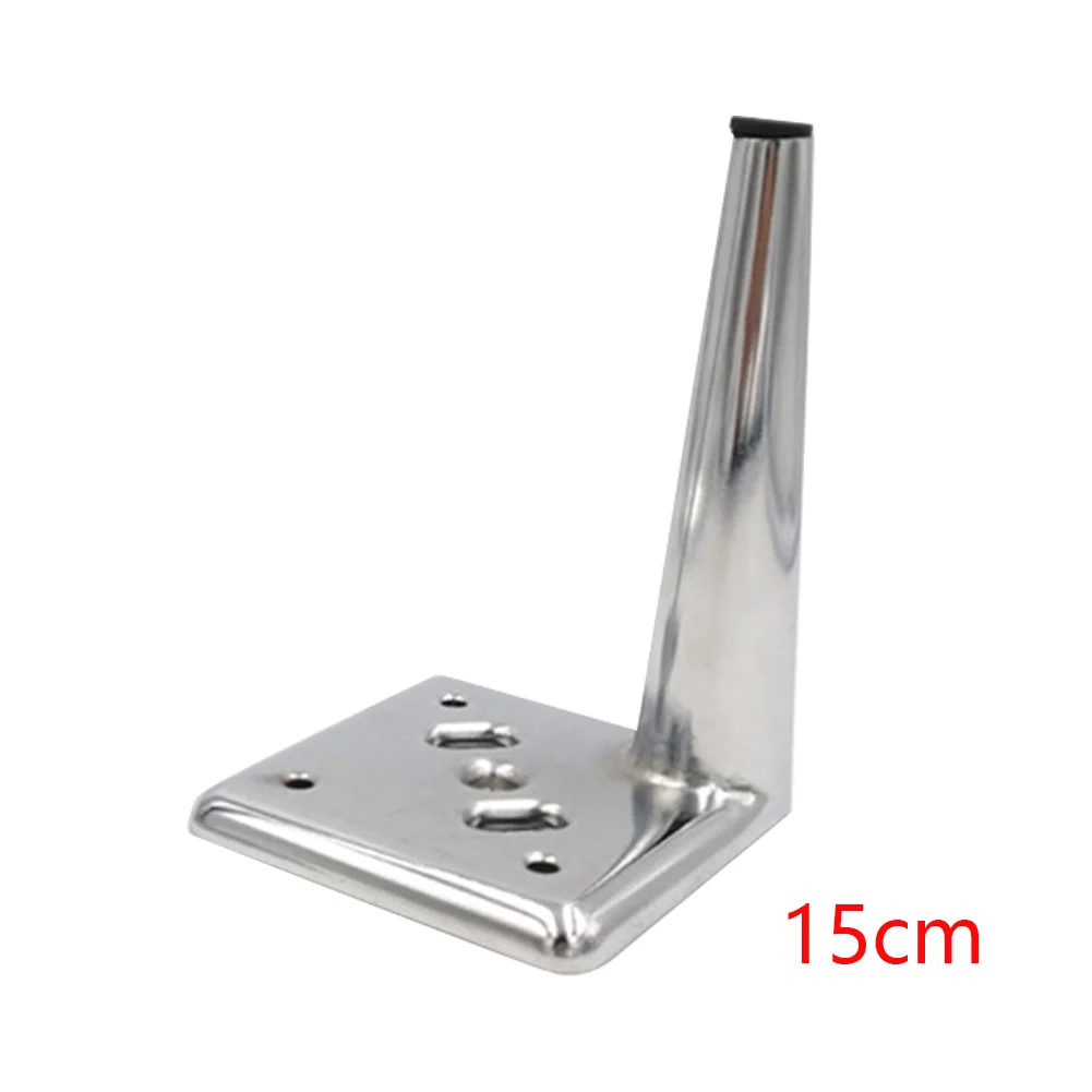 Silver 15/17cm Leg Feet Shelves Chair Cabinet Sofa Tea Table Metal Oblique Cone - Color: Silver
