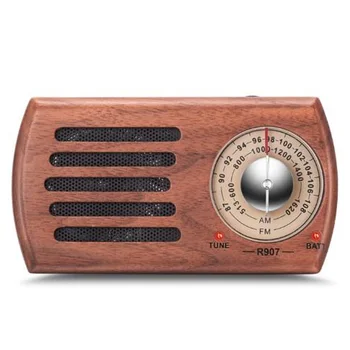 

New AM/FM Portable Radio, Retro Wood Pocket Radio with Best Reception, Headphone Jack, Battery Operated(Not Included)