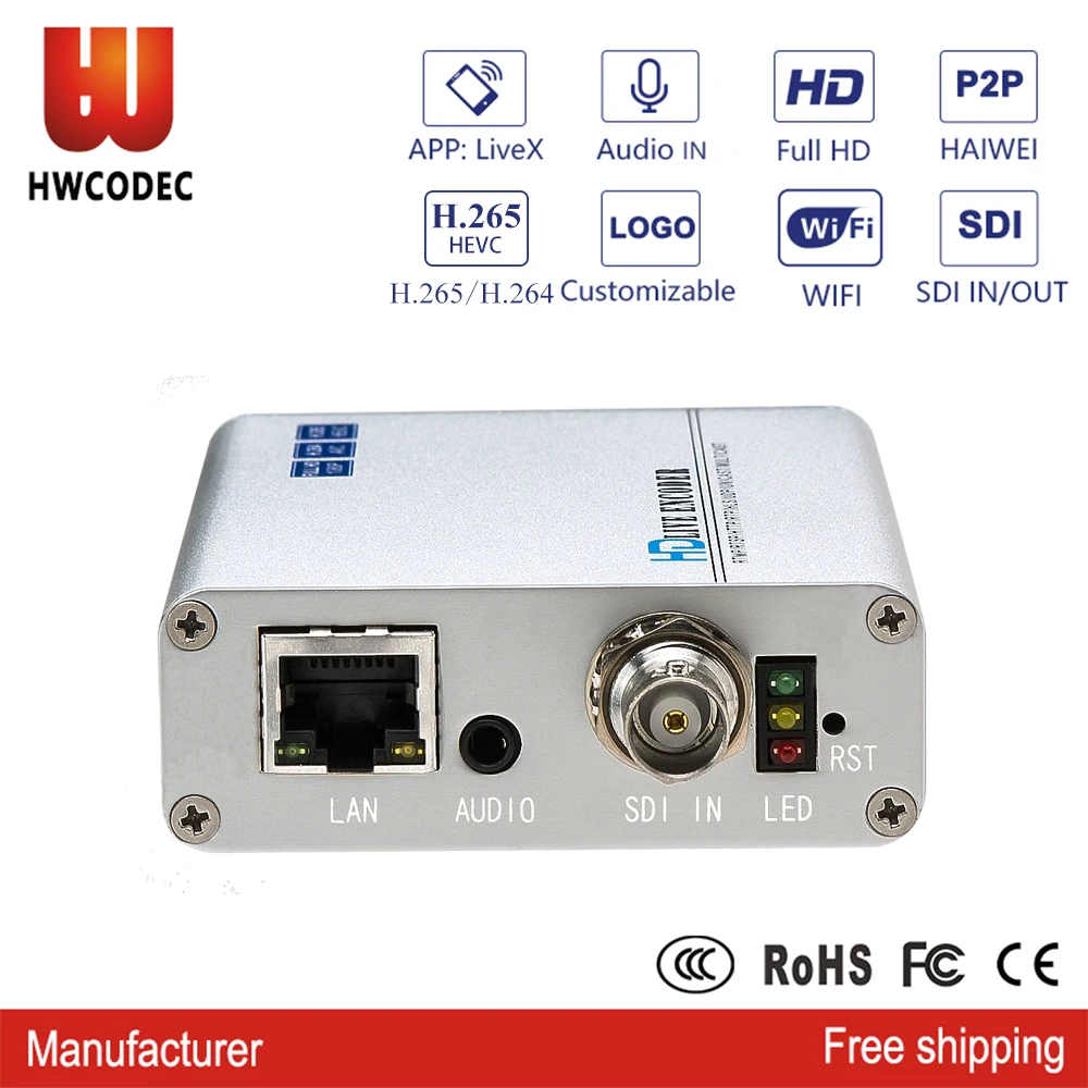 HWCODEC h.264/h2.65 лучшее потоковое видео wifi hdmi кодировщик для facebook youtobe продажа