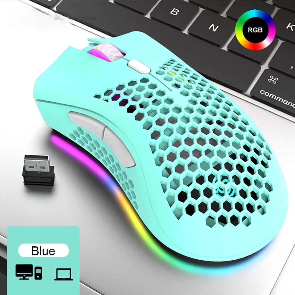 Fornite-ratón inalámbrico BM600 de 2,4 GHz, 2400DPI, ajustable, RGB, retroiluminado, USB, óptico, para juegos, para ordenador portátil y PC