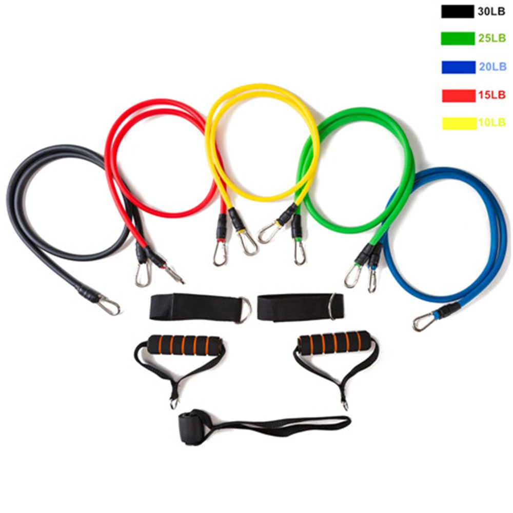 Resistance Bands Set Exercise Bands with Door Legs Ankle Straps for Resistance Training Physical