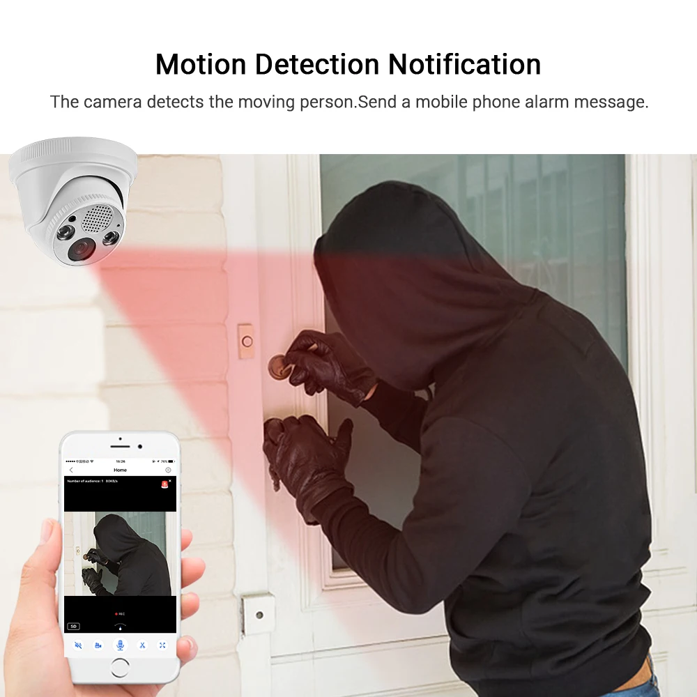Hamrolte Yoosee Wifi камера HD 1080P Внутренняя Onvif беспроводная камера двухстороннее аудио Обнаружение движения удаленный доступ слот для sd-карты