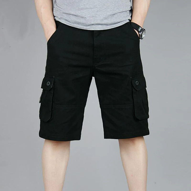 Cargo Shorts Men Summer Casual Mulit-Pocket Shorts 2019 Men Joggers Shorts Trousers Men Breathable Big Tall 42 44 46 Large Size