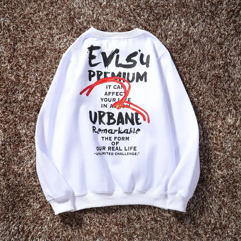 Аутентичный Evisu зимний мужской Повседневный свитер теплый дышащий модный хлопок плюс бархат с длинными рукавами Мужская Женская одежда для влюбленных - Цвет: 118