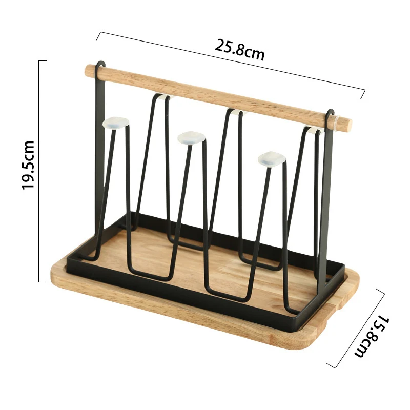 Kitchen Utensils Wrought Iron Cup Holder Creative Household Drain Cup Shelf For Kitchen Storage Rack Hanging Drainer Storage