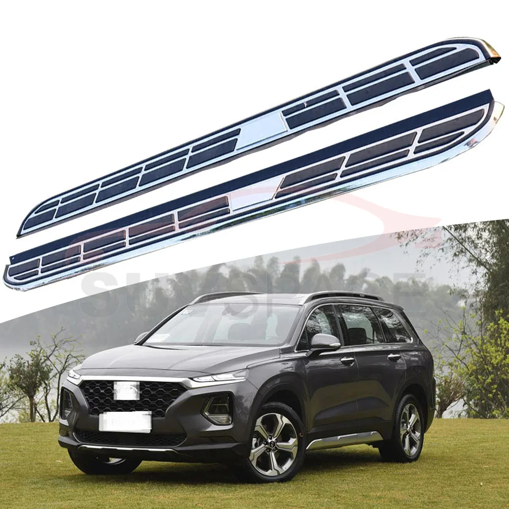 Боковой Шаг подходит для hyundai Santa Fe Беговая доска nerf бар 2 шт. левый и правый алюминиевый боковой шаг боковая педаль